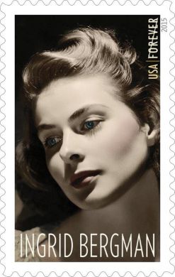 United States Postal Service stamp honoring Ingrid Bergman, to be released August 20, 2015