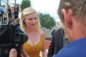 Kirsten Dunst arriving at the palais