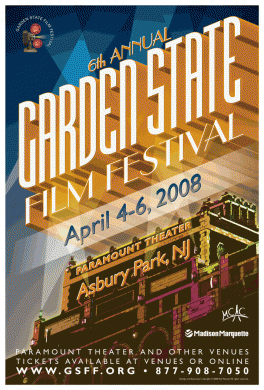 The sixth annual Garden State Film Festival Poster