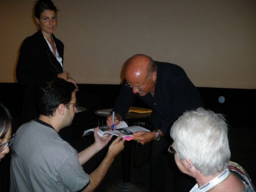 Volker Schlöndorff signing autographs after his masterclass