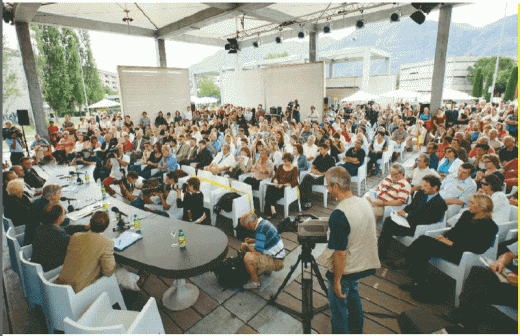 The forum, location of the Future of Cinema Panel in Locarno