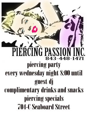 You are invited to a piercing party like its 1999 every Wednesday 8:00 PM - ?